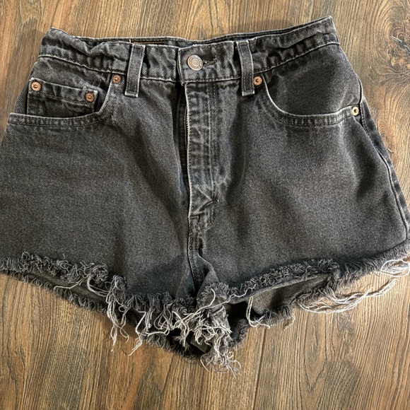 Levi's Pants - Levi's Women’s 551 Black Denim Cutoff Jean Shorts